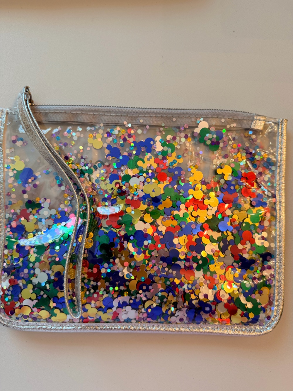 Disney Parks Clear Tote with Multi-Color Mickey Confetti